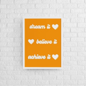 Printable Affirmation Poster Daily Affirmations Orange Aura Poster ...