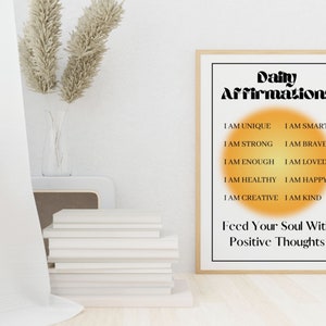 Printable Affirmation Poster Daily Affirmations Orange Aura Poster ...