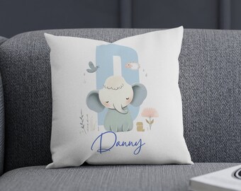 Personalisiertes Kissen | Baby Kissen | Kissen Personalisieren | Geschenke zur Geburt | Baby Geschenk | Babyparty | Geburtsgeschenk Elefant