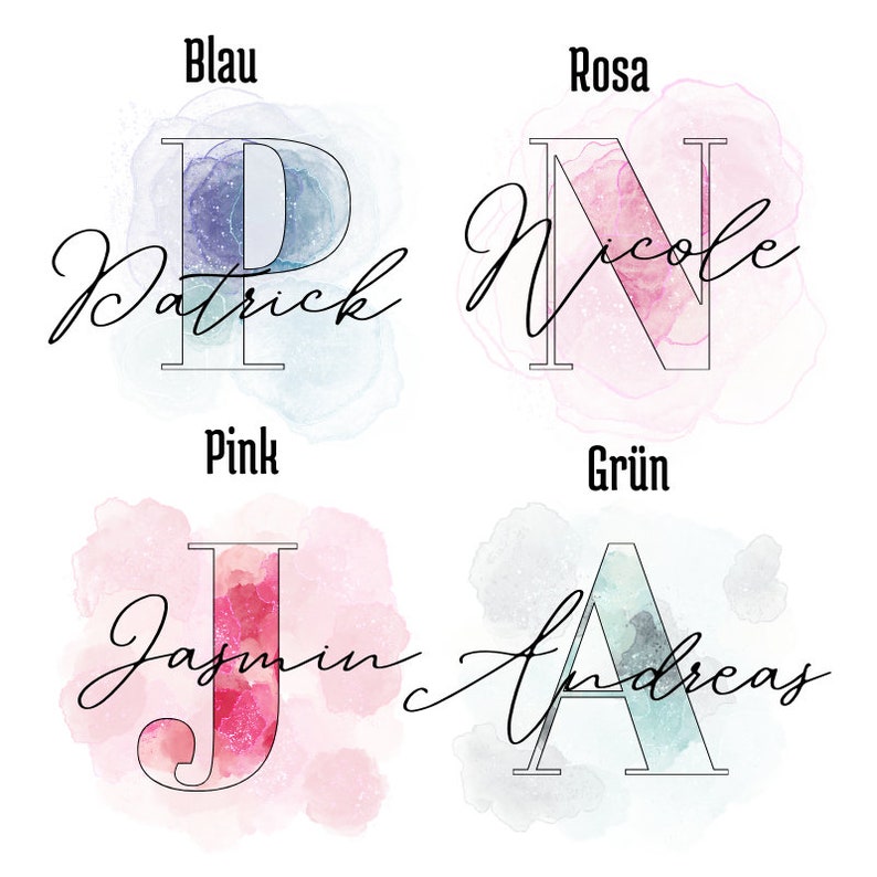 Personalisierte Tasse Geschenk Mama Tasse bedrucken Wunschname Watercolor Design Geschenkideen Tasse Personalisieren Muttertag Bild 3