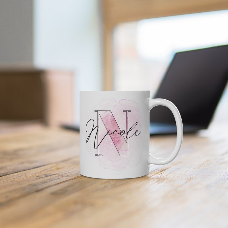 Personalisierte Tasse Geschenk Mama Tasse bedrucken Wunschname Watercolor Design Geschenkideen Tasse Personalisieren Muttertag Bild 7