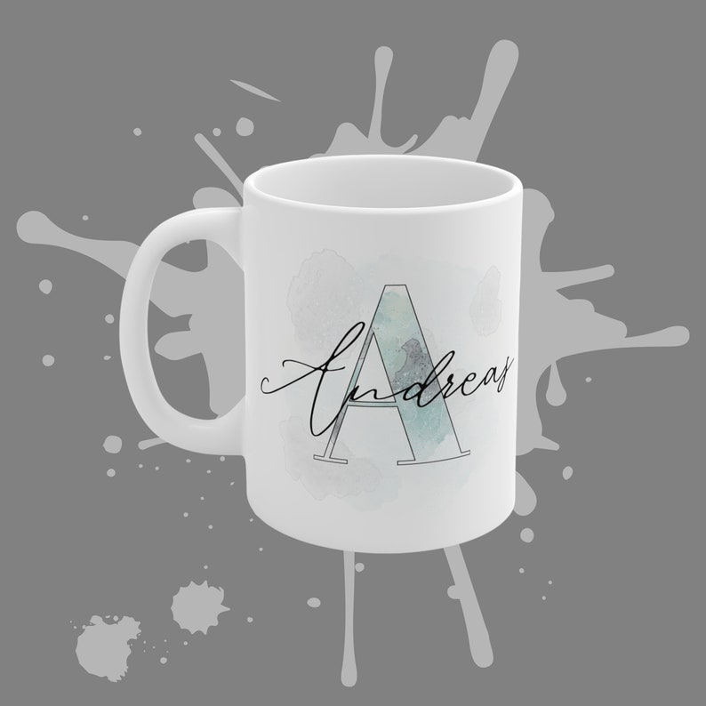 Personalisierte Tasse Geschenk Mama Tasse bedrucken Wunschname Watercolor Design Geschenkideen Tasse Personalisieren Muttertag Grün