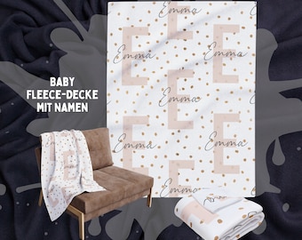 Personalisierte Baby Decke | Babydecke | Decke mit Namen | Geschenk Ideen | Geschenk Babyparty | Geschenk zur Geburt | Geburtsgeschenke