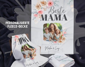 Personalisierte Foto Decke Beste Mama | Foto Decke | Decke mit Foto | Geschenkideen | Fotodecke | Kuscheldecke mit Foto | Geschenk Muttertag