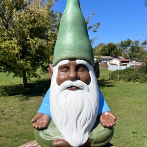Giant 26” Black, African American Garden Gnome, Hand painted