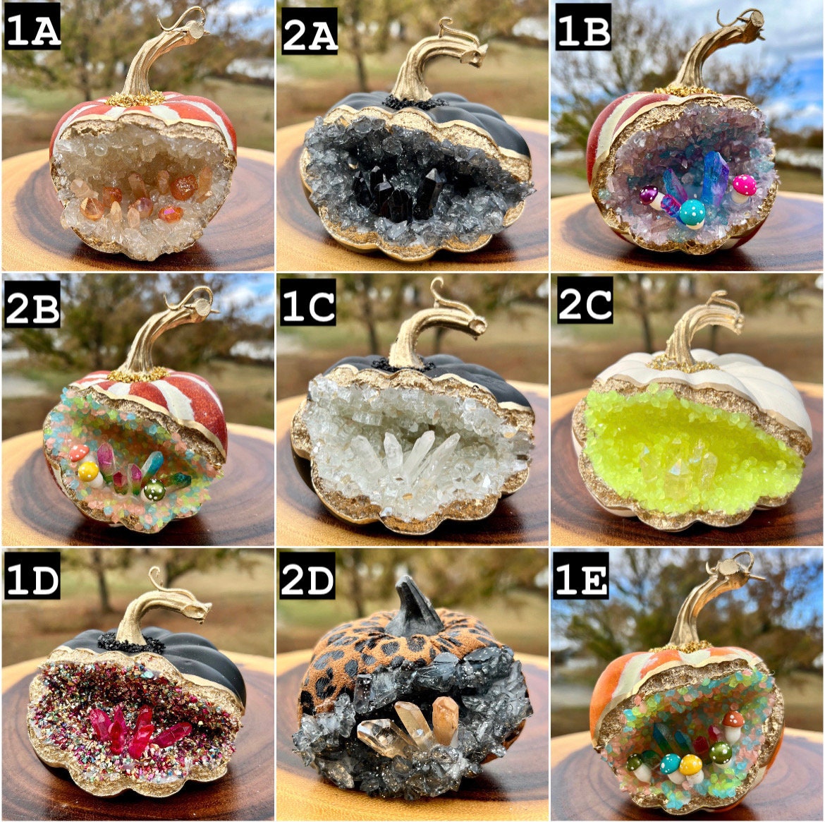 6 Maroon Pink Geode Pumpkin for Fall Decor and Thanksgiving Etsy