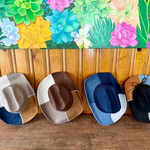 Vegan Suede Cowboy Hats, Blank Hats for Burning