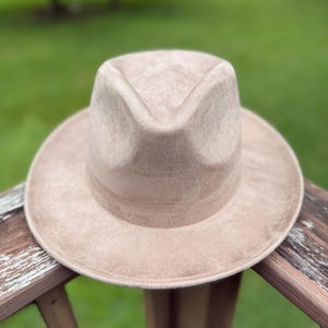 Short Brim Vegan Suede Fedora Hats, Blank Hats for Burning