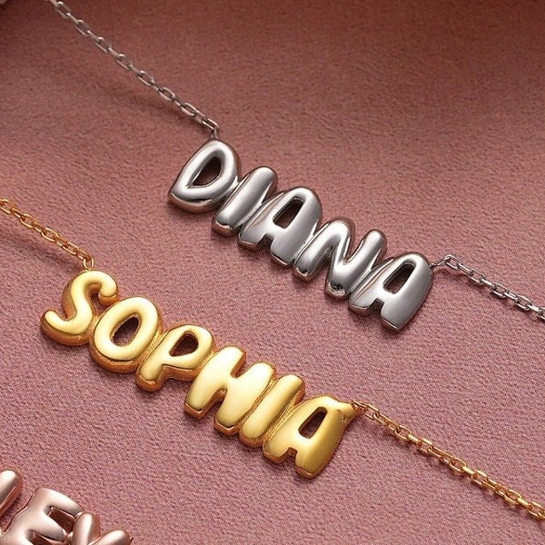 Bubble Letters Names Etsy