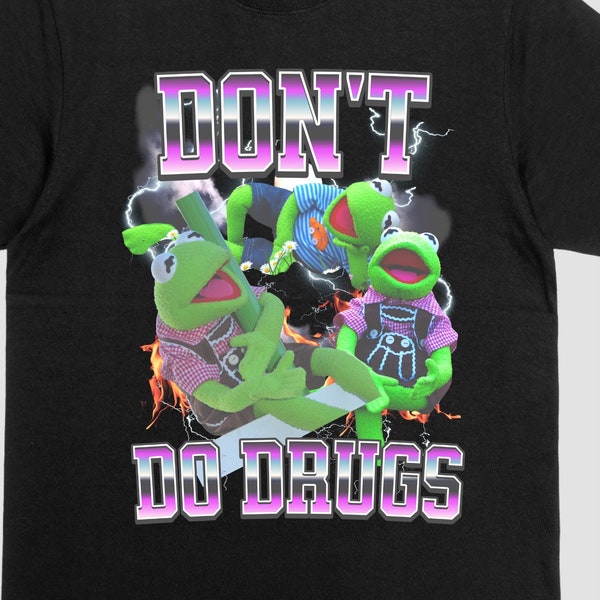 stylish funny frog shirt,dont do drugs t shirt, frog lover tee, funny hipster t shirt, ironic t-shirt,Gamer Movie Music,gift.