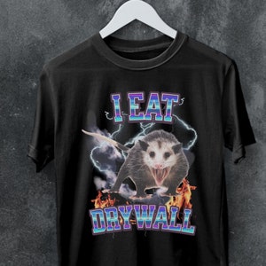 I Eat Drywall Opossum Meme T-Shirt, Funny Graphic Tee