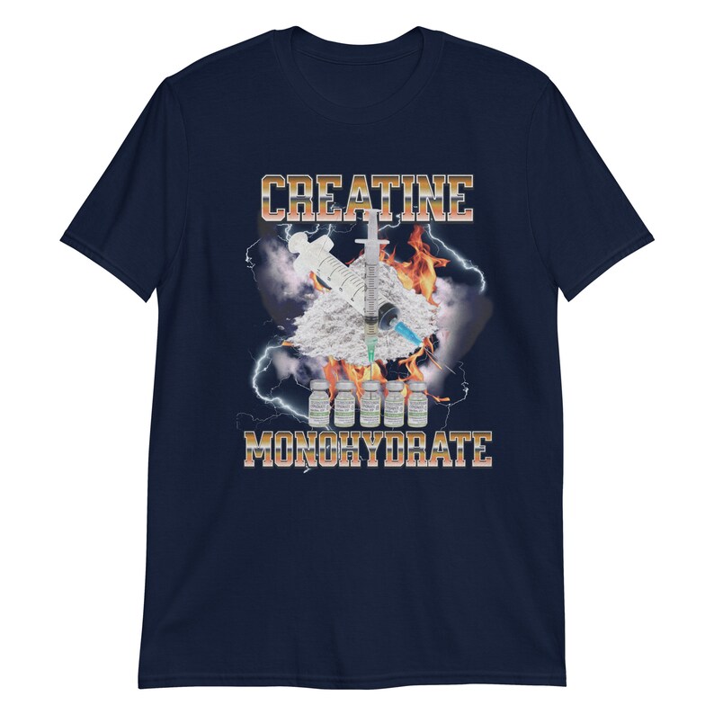 Unique Creatine Monohydrate Shirt,funny gym shirts,gag gifts,Meme Shirts,parody bodybuilders tees,Dark Humor,ironic tees.