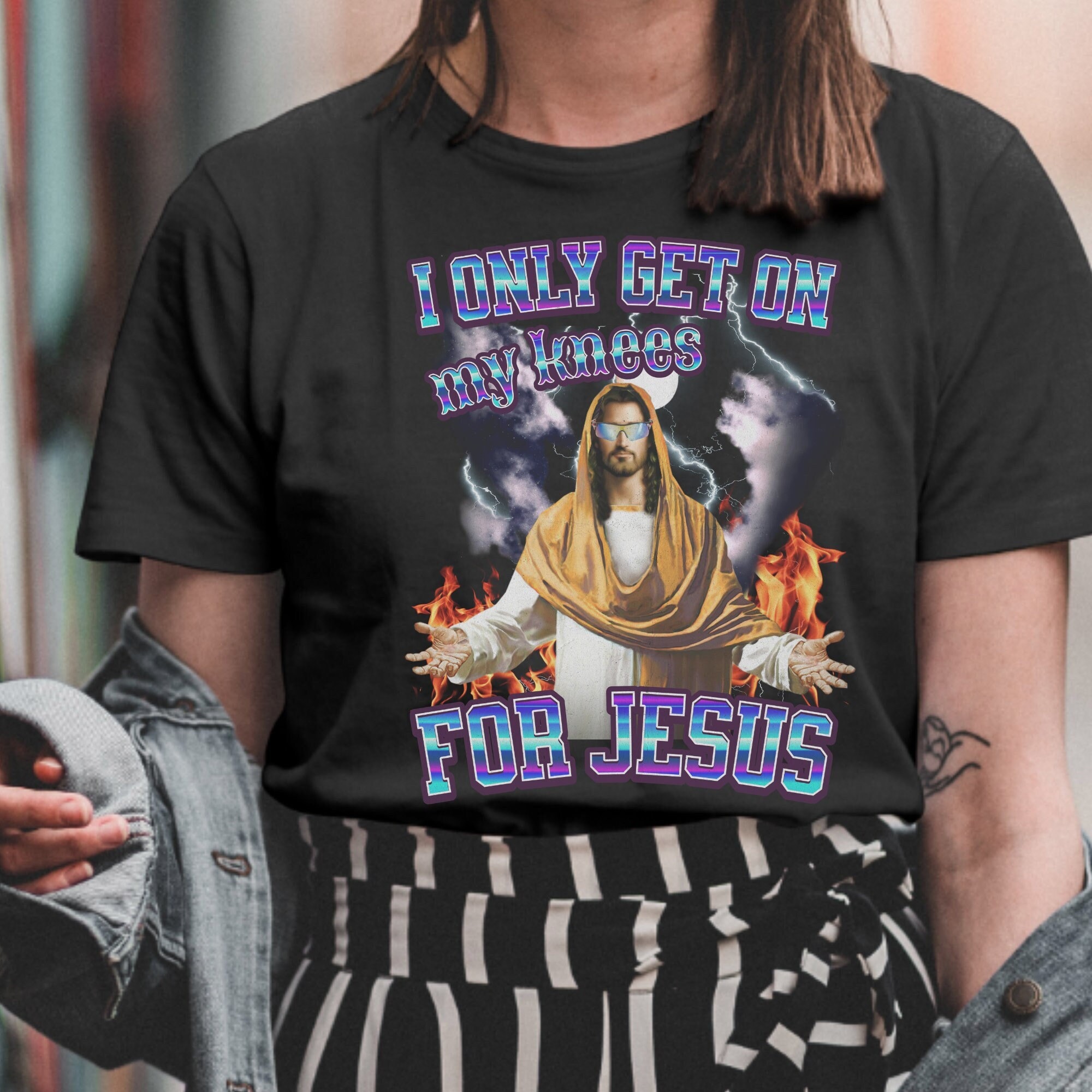 Funny Jesus Y2K T-shirt, Adult Humor Christian Tee - Etsy