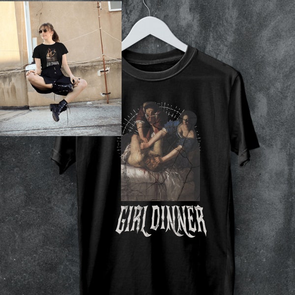 divertente camicia in metallo nero, divertente maglietta grafica femminista, camicie di storia dell'arte, maglietta rock, maglietta Judith Deheading Holofernes, regalo per un amico.