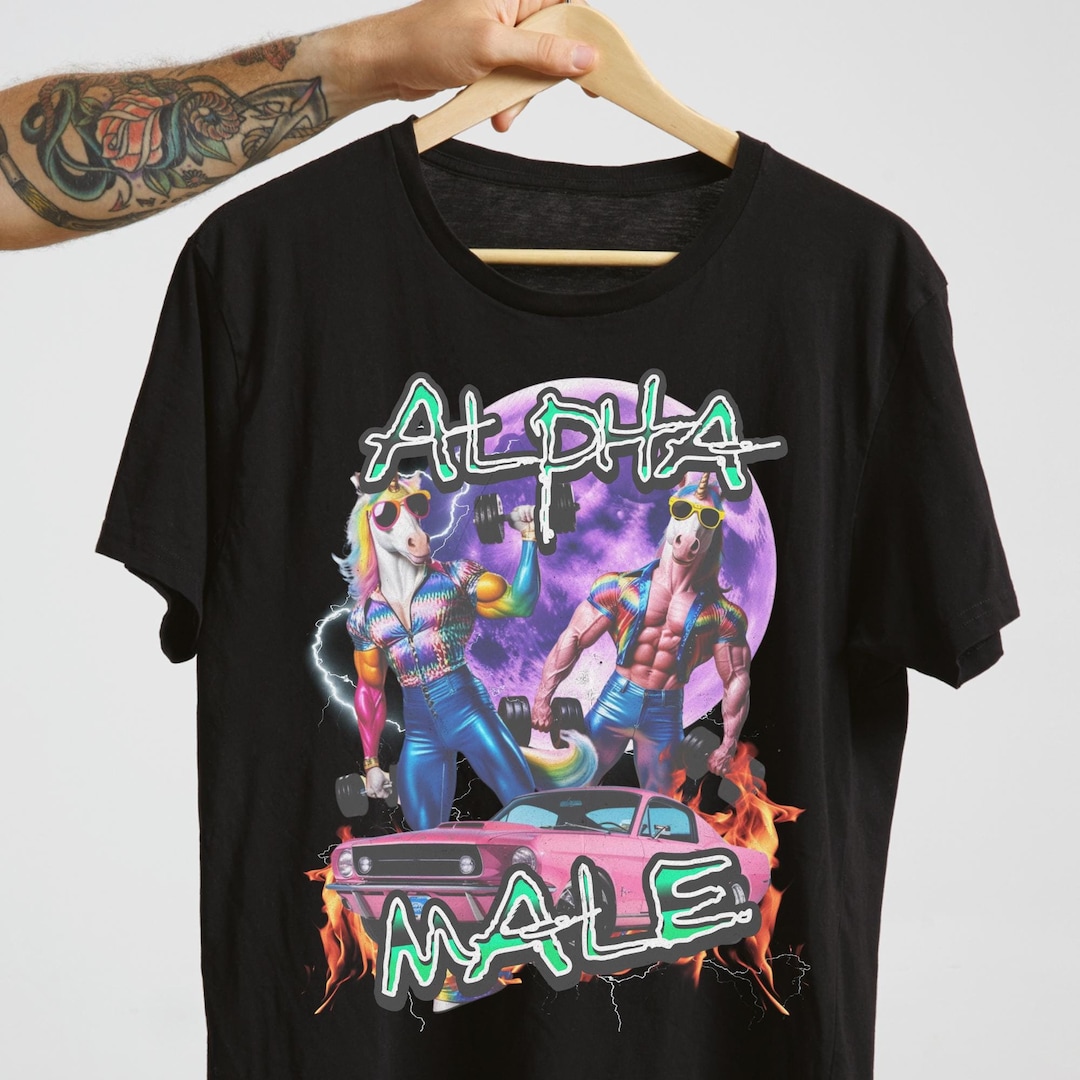 Purple Alpha Male Funny Hoodie main image 1