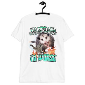 Funny Opossum Shirt, I'm Not Like Other Aunts I'm Worse Shirt, Trash Animal Graphic Tee, Raccoon Meme Shirt, Feral Aunt Gift, Possum Lover.