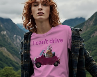 Funny Hamster Meme Shirt, I Can't Drive T-Shirt