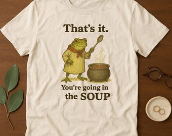 T-shirt vintage Soupe de grenouilles • T-shirt drôle d'illustration de meme