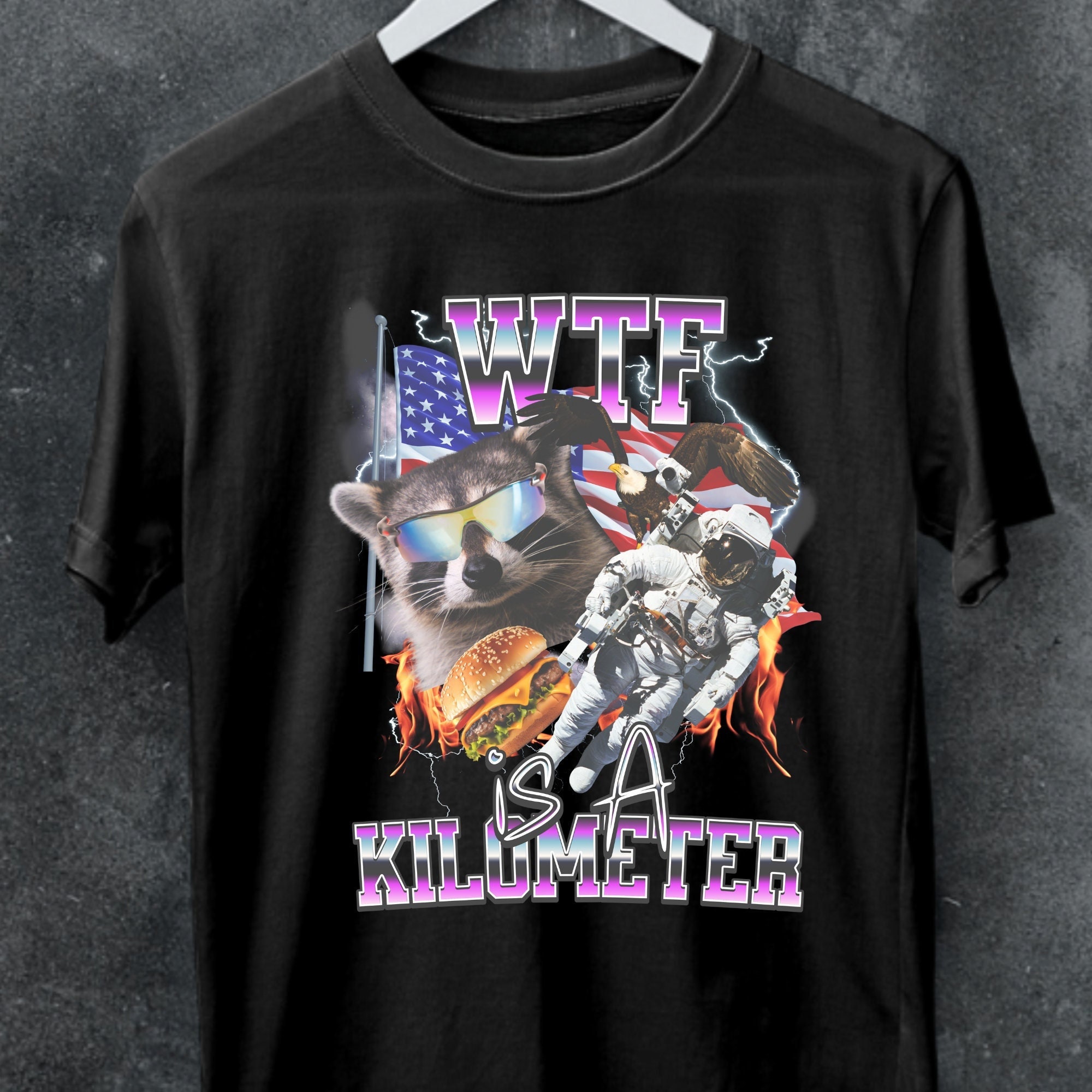 Funny Meme T-Shirt: WTF Kilometer USA Graphic Tee