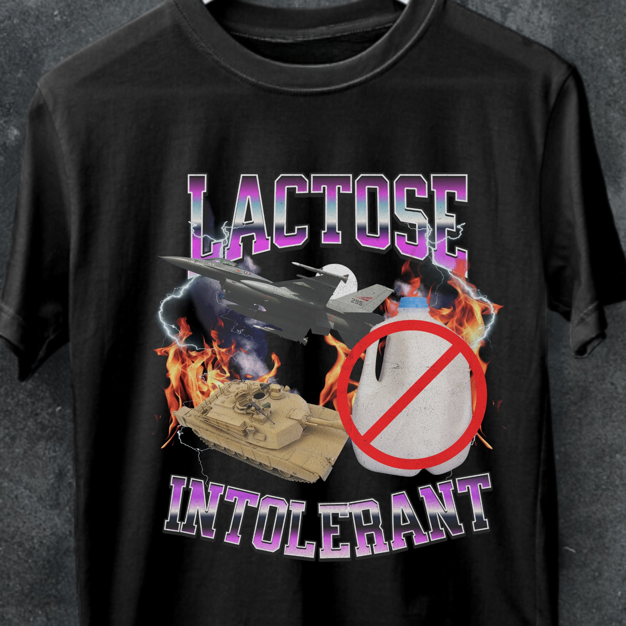 Lactose Intolerant Funny Meme Shirt,gen Z Humor Lactose Tolerant Milk