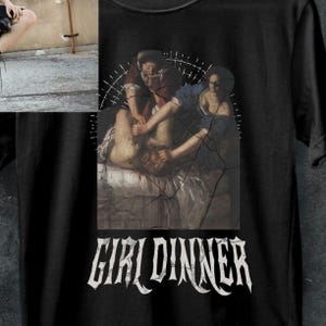 funny black metal shirt,funny feminist graphic tshirt,art history shirts, rock tshirt,Judith Beheading Holofernes tee, gift for friend.