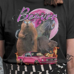 Unique beaver shirt, bootleg hip hop shirt,Funny beaver shirt,Cute beaver shirt,Wildlife beaver shirt, men women,Nature lover beaver shirt.