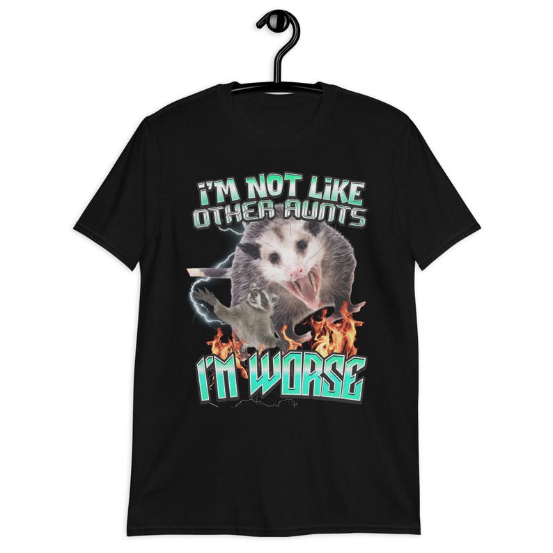 Funny Opossum Shirt, I'm Not Like Other Aunts I'm Worse Shirt, Trash Animal Graphic Tee, Raccoon Meme Shirt, Feral Aunt Gift, Possum Lover.