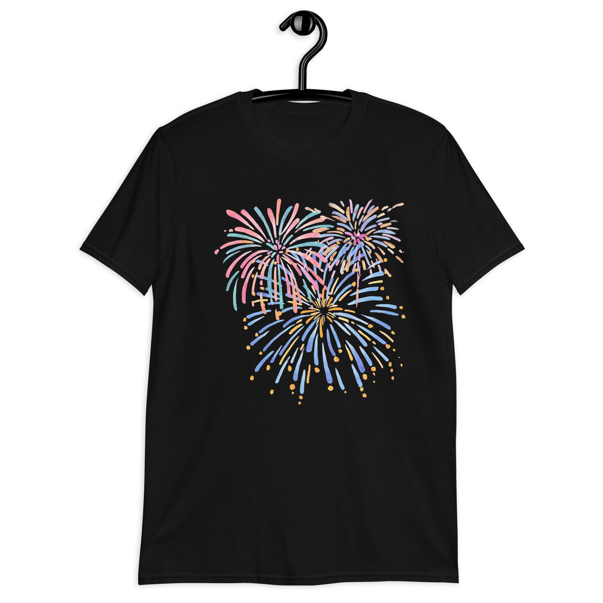 Fireworks Graphic Tee, Celebratory Sparkler Shirt - Etsy