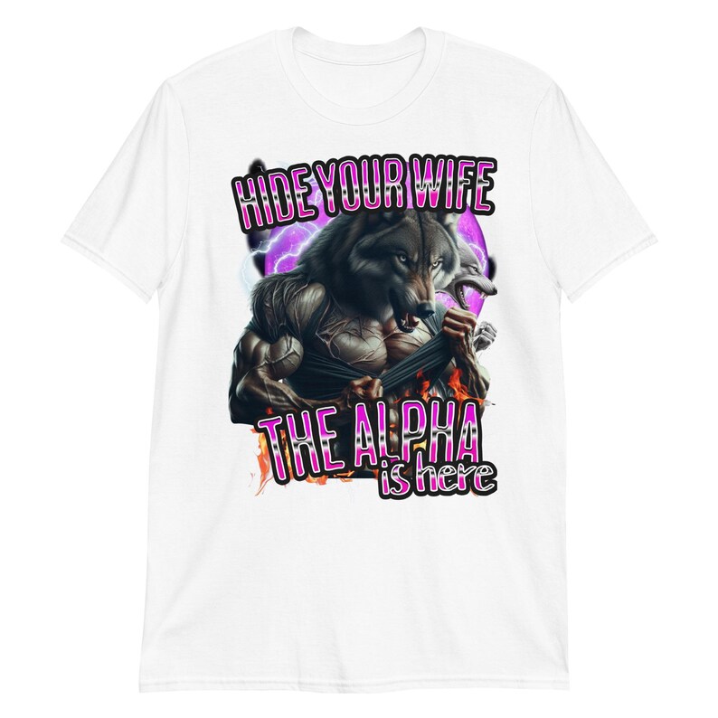 Funny Alpha Wolf Meme T-shirt: Vintage 90s Style - Etsy