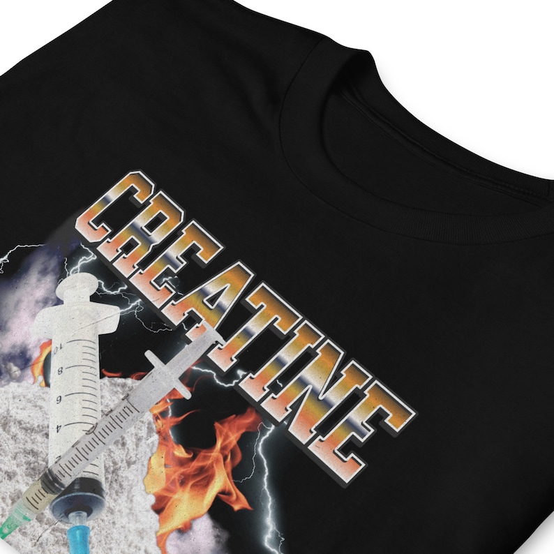 Unique Creatine Monohydrate Shirt,funny gym shirts,gag gifts,Meme Shirts,parody bodybuilders tees,Dark Humor,ironic tees.