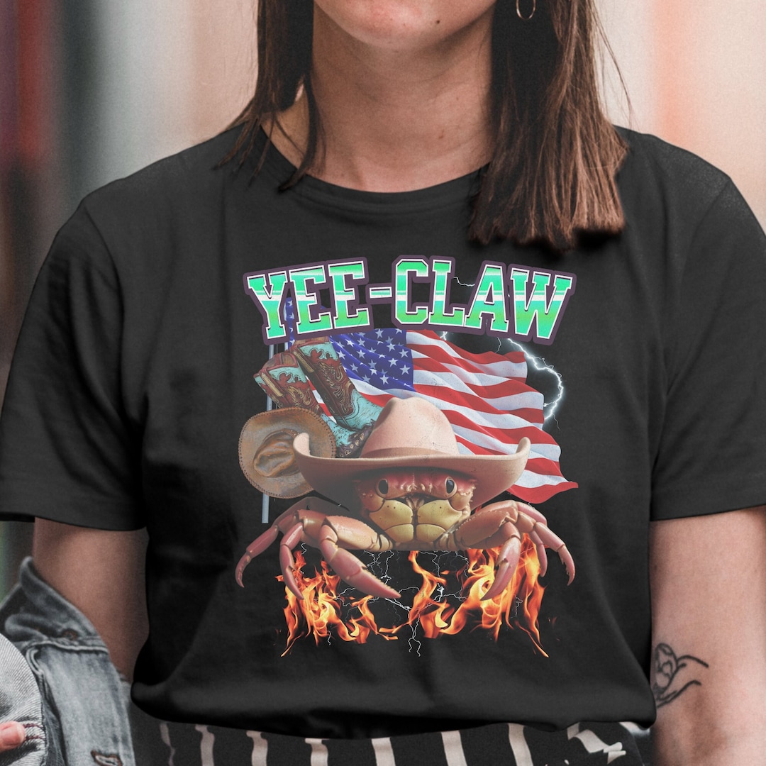 Yeecaw Cowboy Crab Meme T-shirt, Yee-claw Sarcastic Unisex Shirt - Etsy