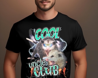 Unique Cool Uncle Club Shirt,funny uncle shirt,Gender Reveal tee, funny meme tee,raccoon,opossum,Uncle Jokes Shirt,Uncle Life Shirt.