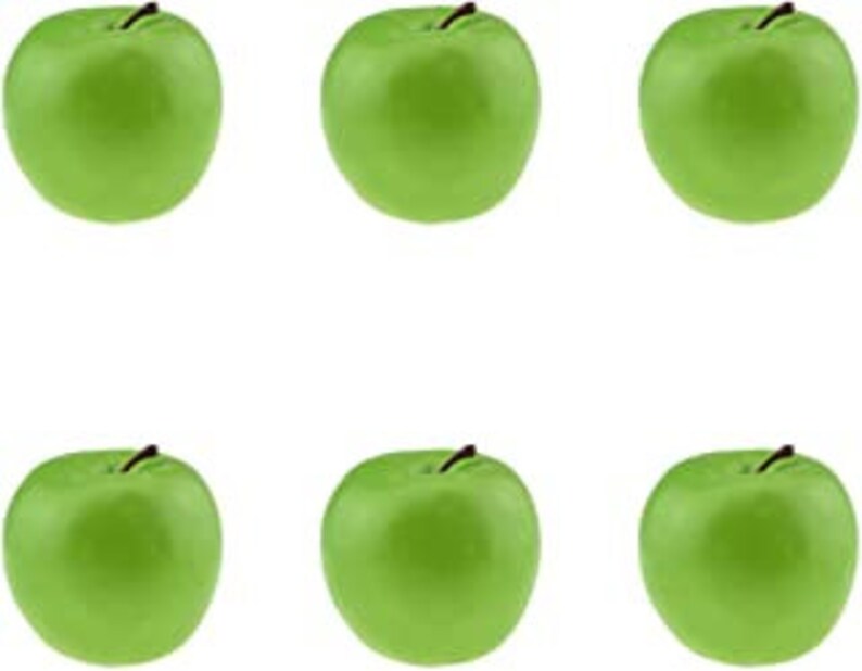 Artificial Green Apples Fruits Realistic Texture Vibrant Colors
