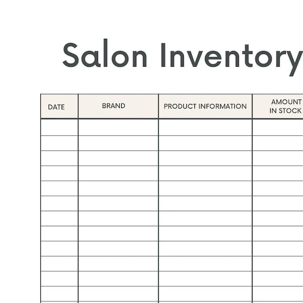 Salon Inventory Spreadsheet (Just for you!) Etsy Salon Inventory Spreadsheet (Just for you!) Etsy