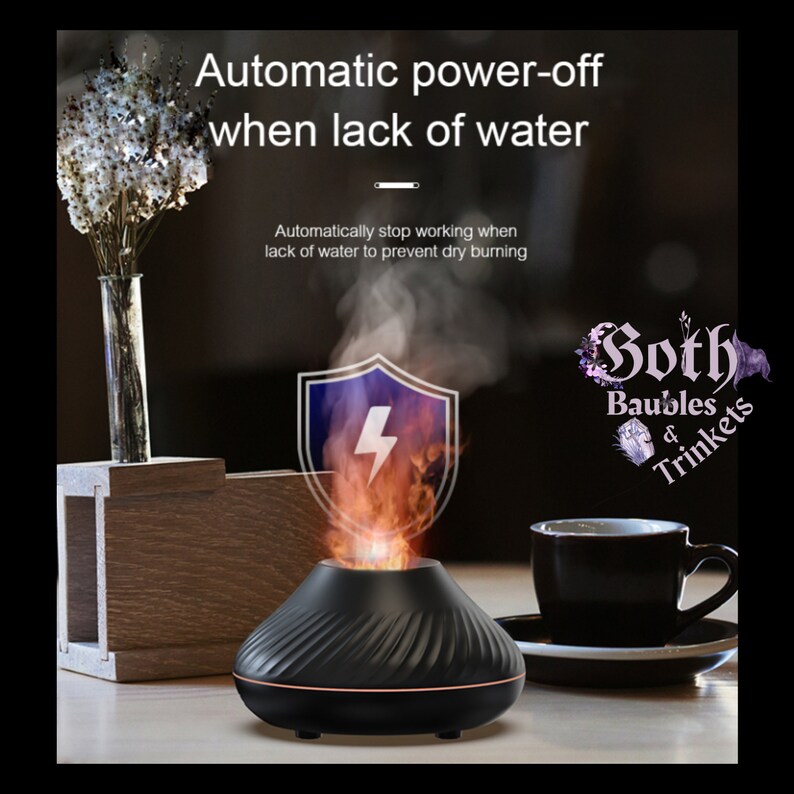 Volcano Eruption Flame Diffuser Essential Oil Gothic Décor Etsy