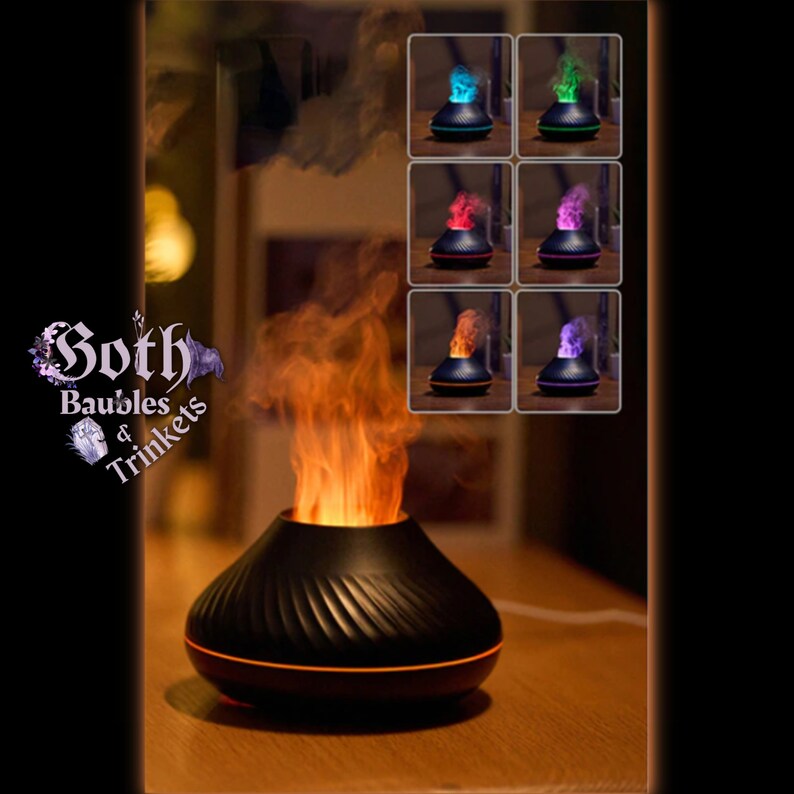 Volcano Eruption Flame Diffuser Essential Oil Gothic Décor Etsy