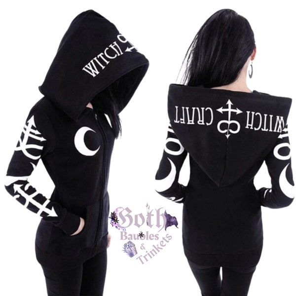 Black Gothic Witch Women's Hoodie
