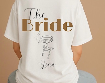 Personalisiertes T-Shirt Bride Shirt JGA Team Braut Crew Team Junggesellenabschied Hochzeit Geschenk Brautjungfer Frauen Gruppe The Bride