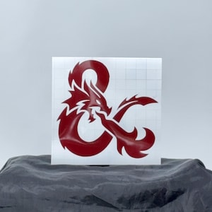 Dragon Vinyl Decal for Dungeons and Dragons and DnD Fans – Inspired by DnD Art – Great Gift for TTRPG players – Multiple Sizes and Color