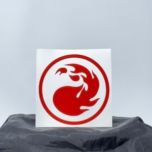 MTG Mountain Mana Vinyl Decal Sticker Inspired by Magic The Gathering – Great Gift for MTG Fans – Durable Vinyl – Multiple Sizes and Colors