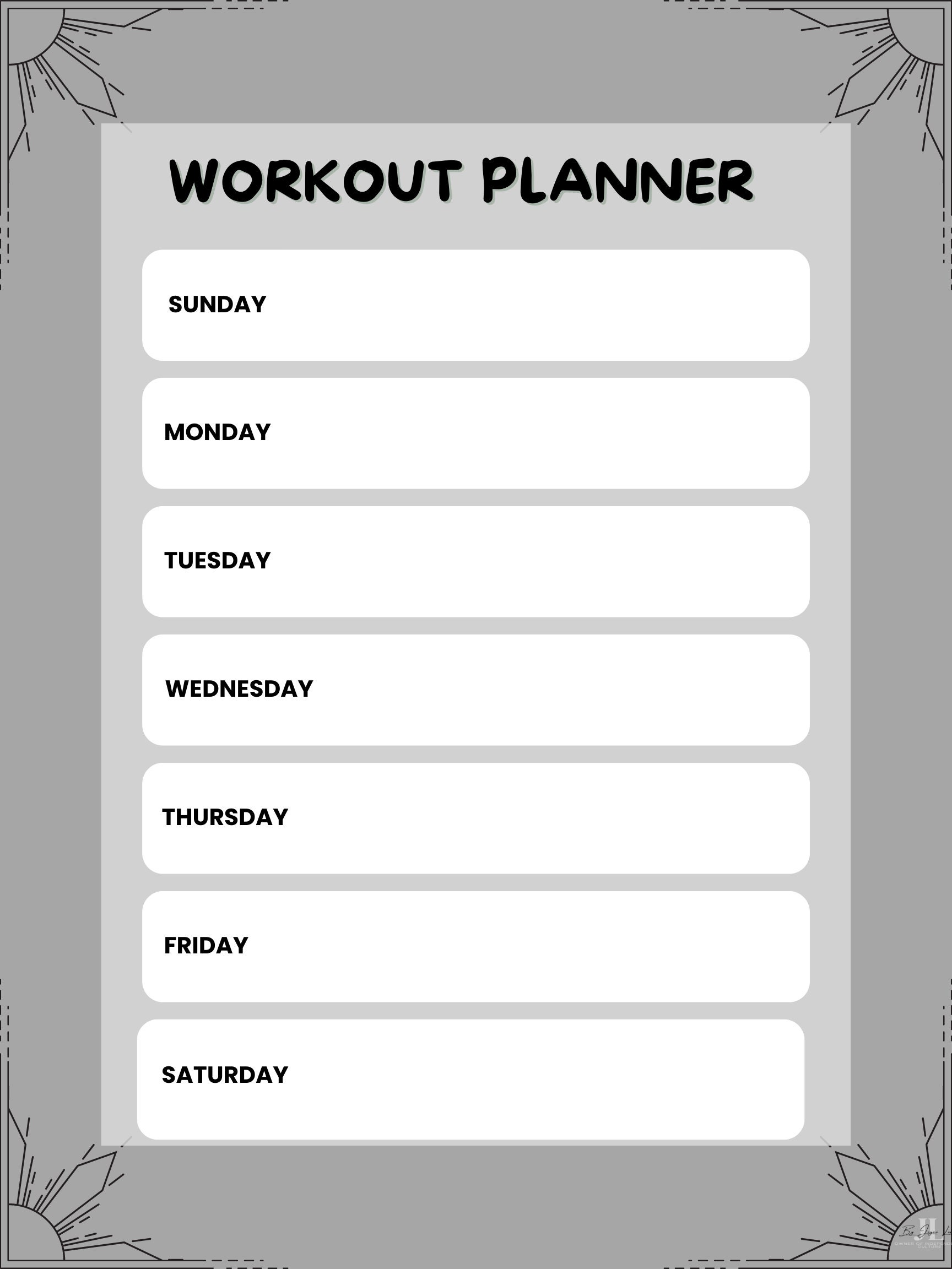 5 Productivity Printouts: Workout Planner to Do List New - Etsy