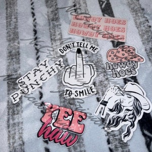 Western Sticker pack, Sticker Pack, Pink stickers, Cowgirl Stickers