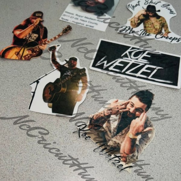 Country Music Inspired Stickers, Koe Wetzel stickers, Sticker pack, Koe Wetzel music, Music Stickers