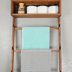 Blanket Ladder With Shelf on Top Etsy