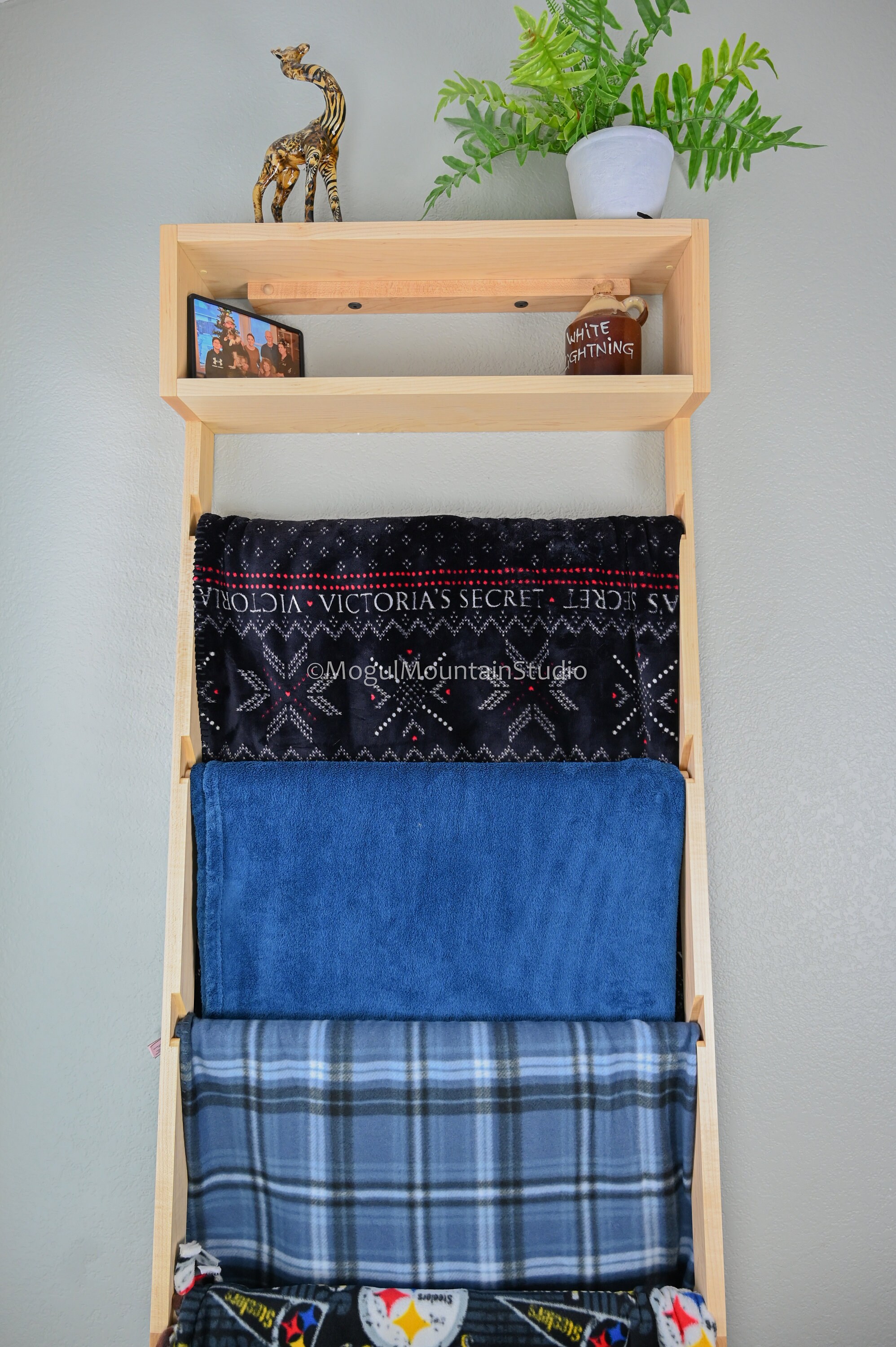Blanket Ladder, Towel Ladder, Bathroom Shelf, Hanging Ladder Storage ...