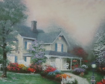 Home is where the heart is Thomas Kinkade print wall decor light artist hope art
