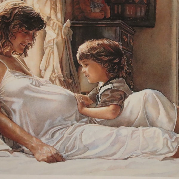 Baby shower gift Moment of Movement Steve Hanks bedroom wall art baby room wall decor classic painting vintage paper prints pregnancy