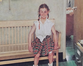 Le gagnant scolaire lutte contre les yeux noirs, couverture de poste pour bureau Norman Rockwell, dépliants pour décoration d'intérieur, impression sur papier, idée cadeau d'anniversaire