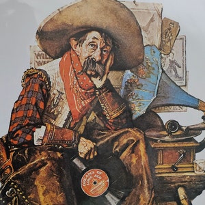 Kowboj Norman Rockwell papier artystyczny ulotki dekoracja ścienna wystrój domu pomysł na prezent urodzinowy