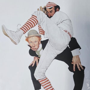 100. rocznica baseballu Norman Rockwell sztuka dekoracja wydruk papier ulotki